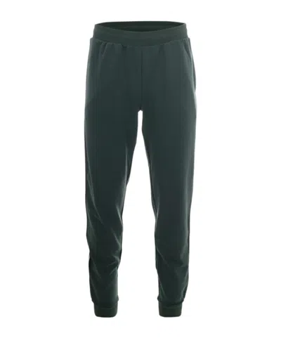 Ea7 Emporio Armani Logo Patch Tapered Pants In Green
