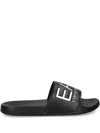 Ea7 Emporio Armani Logo Pool Slides In Black