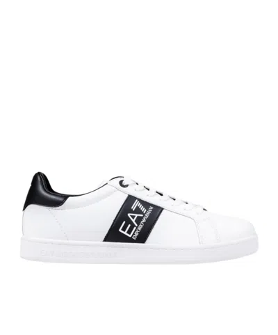 Ea7 Emporio Armani Logo Printed Low-top Sneakers In White