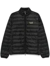 Ea7 Logo Short Down Jacket In Black