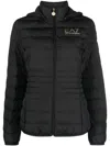 Ea7 Logo Down Jacket In Black