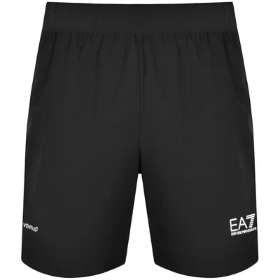 Ea7 Emporio Armani Logo Shorts Black