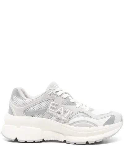 Ea7 Emporio Armani Logo Sneakers In White