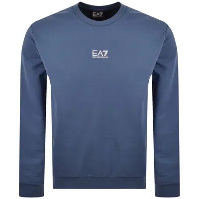 Ea7 Emporio Armani Logo Sweatshirt Blue