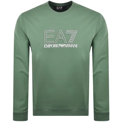 Ea7 Emporio Armani Logo Sweatshirt Green