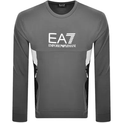 Ea7 Emporio Armani Logo Sweatshirt Grey In Gray