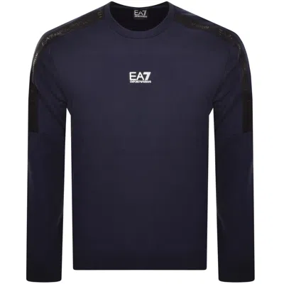 Ea7 Emporio Armani Logo Sweatshirt Navy