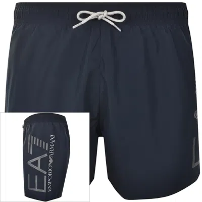Ea7 Emporio Armani Logo Swim Shorts Navy