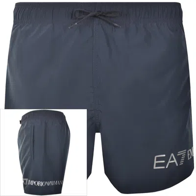 Ea7 Emporio Armani Logo Swim Shorts Navy