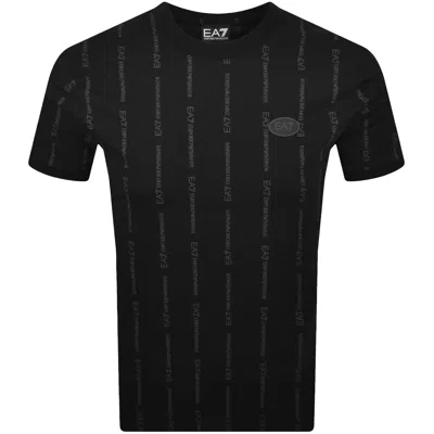 Ea7 Emporio Armani Logo T Shirt Black