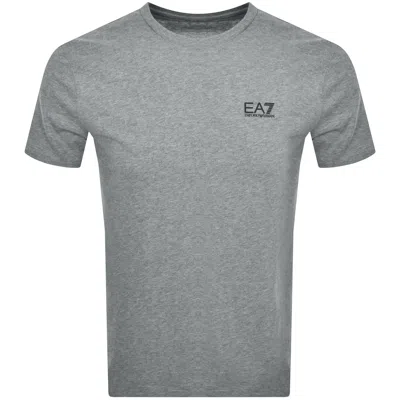 Ea7 Emporio Armani Logo T Shirt Grey In Gray