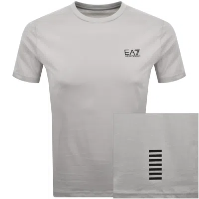 Ea7 Emporio Armani Logo T Shirt Grey In Gray