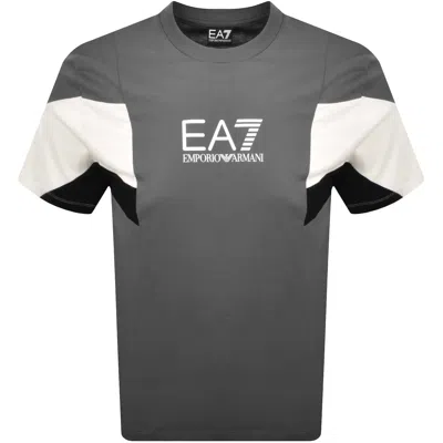 Ea7 Emporio Armani Logo T Shirt Grey In Gray