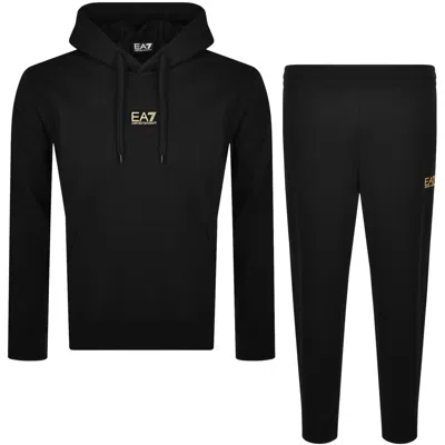 Ea7 Emporio Armani Logo Tracksuit Black