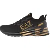 Ea7 Crusher Distance Tech Knit Sneakers In Black