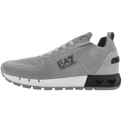 Ea7 Emporio Armani Logo Trainers Grey In Gray