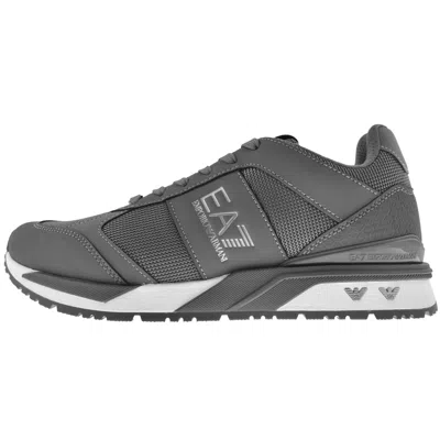Ea7 Emporio Armani Logo Trainers Grey In Gray