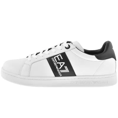 Ea7 Emporio Armani Logo Trainers White In Black