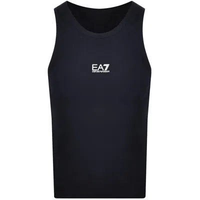 Ea7 Emporio Armani Logo Vest Navy In Blue