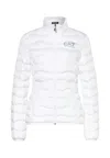 Ea7 Core Lady Lightweight Nylon Packable Padded Jacket In White