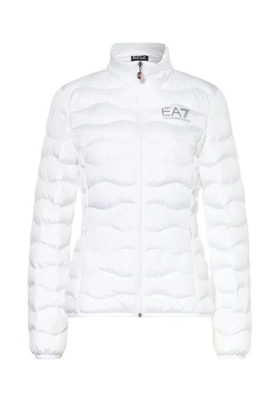 Ea7 Core Lady Lightweight Nylon Packable Padded Jacket In White