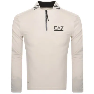 Ea7 Emporio Armani Long Sleeved T Shirt Beige