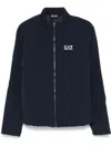 Ea7 Logo-print Jacket In Blu