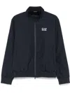 Ea7 Core Identity Recycled-nylon Zip-up Sweatshirt In Blu