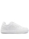 Ea7 White Polyester Sneaker In Bianco