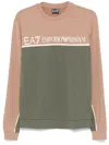Ea7 Logo-print Sweatshirt In Marrone