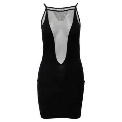 Pre-owned Ea7 Emporio Armani Mesh Cut-out Dress - '00s In Black