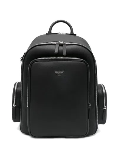 Ea7 Emporio Armani Multi-pocket Backpack In Black