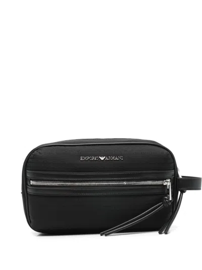 Ea7 Emporio Armani Nylon Beauty-case In Black