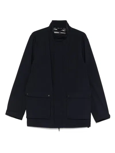 Ea7 Emporio Armani Nylon Blouson Jacket In Blue