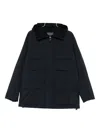 Ea7 Emporio Armani Nylon Parka Coat In Blue