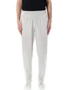 Ea7 Logo Print Track Pants In Grey