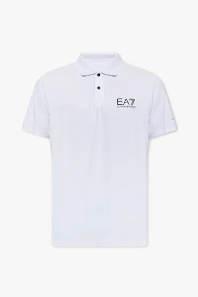 Ea7 Emporio Armani Polo Shirt With Logo In White