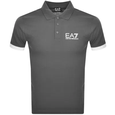 Ea7 Emporio Armani Polo T Shirt Grey