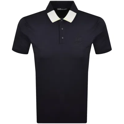 Ea7 Emporio Armani Polo T Shirt Navy In Black
