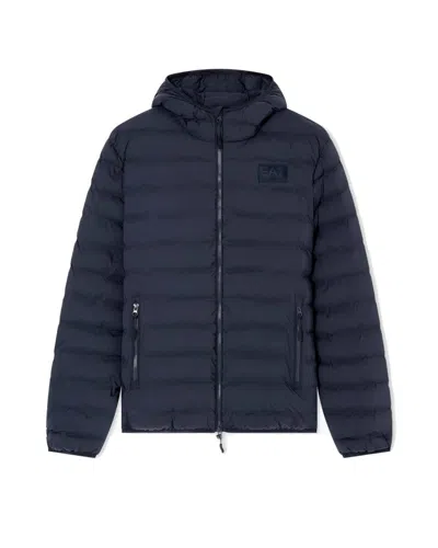 Ea7 Emporio Armani Quilted Down Jacket In Blue