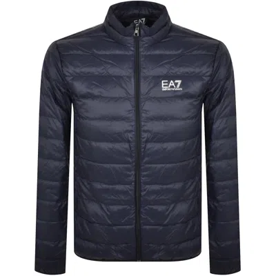 Ea7 Emporio Armani Quilted Jacket Blue