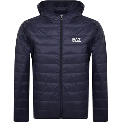 Ea7 Emporio Armani Quilted Jacket Blue