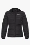 Ea7 Core Hooded Puffer Jacket In Black