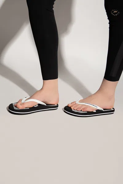 Ea7 Emporio Armani Rubber Slides With Logo In Black