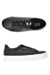 Ea7 Logo Strapped Casual Sneakers In Black