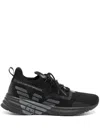 Ea7 Eagle Logo Low-top Sneakers In Black