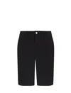 Ea7 Golf Pro Polo Bermuda Shorts In Ventus7 Technical Fabric In Black