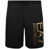 Ea7 Logo-print Drawstring Shorts In Black