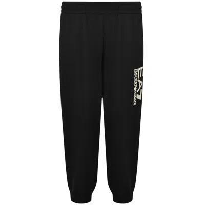 Ea7 Emporio Armani Side Logo Jogging Bottoms Black