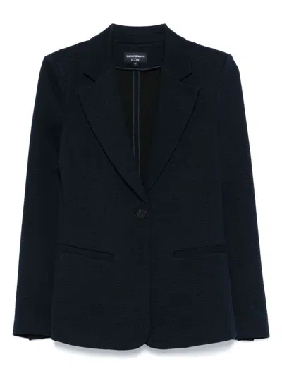 Ea7 Emporio Armani Single-breasted Blazer Jacket In Black